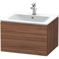 Duravit L-Cube Waschtischunterbau wandhängend, 1 Auszug, 620x400x481mm, LC614002121, Farbe: Nussbaum Dunkel Matt Dekor