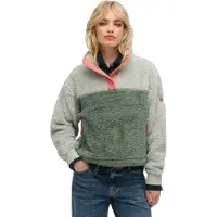 Superdry für Damen. W2012349A Supersoftes Fleece Mash Up grün (XL), Lässig, Polyester