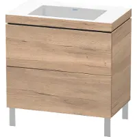 Duravit Waschtischunterschrank c-bonded L-Cube 80x48cm, o HL, Ei marm., 2 Ausz., steh.