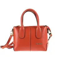 Pierre Cardin Handtasche Echtleder Cognac mit Reißverschluss und abnehmbarem Schulterriemen UNICA 32x20x15 cm 1987-CUOIO