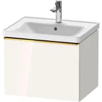 Duravit D-Neo bâti-support lavabo suspendu, 584x440x452mm, 1 tiroir, avec poignée or poli, DE4249034220000