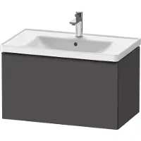 Duravit D-Neo Waschtischunterbau wandhängend, 784x440x452mm, 1 Auszug, mit Griff Diamantschwarz, DE42550BD490000, Farbe: Graphit Matt Dekor