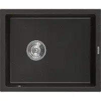Mexen Pedro 1-Becken-Granit-Spüle 560 x 460 mm, Schwarz/Gold Metallisch - 6508561000-75