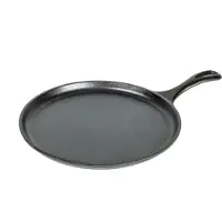 Lodge Grillplatte - Bistecchiera Tonda, Durchmesser 26,67 cm, mit Elch-Logo