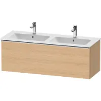 Duravit Waschtischunterschrank D-Neo 128x46,2x44cm, 1 A, wandhängend, chr/Eiche Nat