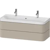 Duravit Möbelwaschtisch Happy D.2 Plus 117,5x49cm, 2 Schubk., taupe seidenmatt