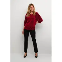 Kaffe Langarm-Bluse KAcaca Langarm-Bluse Loose fit red