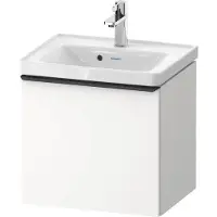 Duravit D-Neo Waschtischunterbau wandhängend, 484x440x372mm, 1 Auszug, mit Griff Diamantschwarz, DE42480BD180000, Farbe: Weiß Matt Dekor