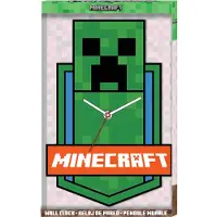 Kids Euroswan Minecraft Mdf-wanduhr Grün Grün One Size