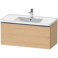 Duravit D-Neo Waschtischunterbau wandhängend, 984x440x452mm, 1 Auszug, mit Griff Edelstahl gebürstet, DE4256070300000