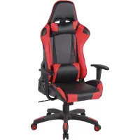 CLP Gaming Bürostuhl Miracle Mit Kunstlederbezug | Höhenverstellbarer Gamingstuhl Mit Leichtlaufrollen | In Verschiedenen Farben Erhältlich, Farbe: schwarz/rot