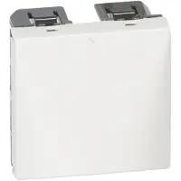 Legrand 077550 Kabelauslass 2-modulig, ohne Klemmen, mit Zugentlastung. Weiß