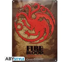 Abysse Corp Game of Thrones Targaryen - Metallplatte - Emblem