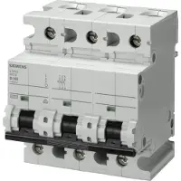 Siemens Automatsikring C 125A, 3 polet C-karakteristik 10kA kortslutningsbrydeevne 400V AC/DC, 81 mm bred