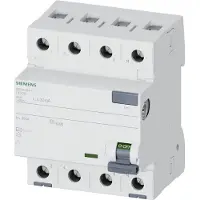 Siemens 5SV4344-0 FI-Schutzschalter, 4-polig, Typ AC, In: 40 A, 30 mA, Un AC: 400 V 5SV43440