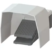 Siemens Fusstaster,einpedalig,1S+1OE, mit Haube, Metall, Grau, IP65, 138 mm, 171 mm, 297 mm
