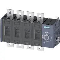 Siemens 3KD4444-0PE40-0 Lasttrennschalter 500A, Baugr. 3, 4-polig Seitenantrieb rechts Grundgerät 3KD44440PE400