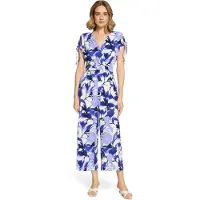 Betty Barclay Jumpsuit "Jumpsuit mit Eingrifftaschen", Damen, Gr. 46, EURO, weiß (weiß, blau), Obermaterial: 95% Polyester PES. 5% Elasthan EL., Overalls Jumpsuit