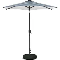 vidaXL Gartenparasol mit LED-Lichtern und Sockel 230 x 230 cm