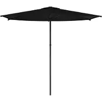 vidaXL Gartensonnenschirm 270 x 270 cm Polyester Rechtwinklig Schwarz