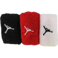 Nike - "Jordan Jumpman" Haarband, Logo (3er-Pack) PP8714 (Einheitsgröße) (Weiß/Schwarz/Rot)