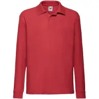 Fruit Of The Loom - Poloshirt für Kinder Langärmlig FK2947 (152-158) (Rot)