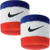 Nike - Handgelenkband 2er-Pack Swoosh PP286 (Einheitsgröße) (Weiß/Rot/Blau)