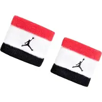 Nike - "Jordan" Frottee Armband 2er-Pack PP1870 (Einheitsgröße) (Weiß/Schwarz/Rot)