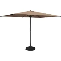 Syfax Garten-Schirm mit Fuß Rechteckig 2 x 3 m Polyester Taupe
