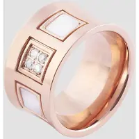 Akzent Fingerring "Rosalia, goldfarbig, langlebig" Gr. 58, rosa (roségoldfarbig), Fingerringe, Damen, 58, Edelstahl, Fingerring