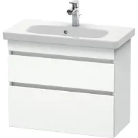 Duravit DuraStyle Waschtischunterschrank wandhängend 6499, 730mm, 2 Schubkästen, für DuraStyle, DS649901818, Farbe: Weiß Matt / Weiß Matt