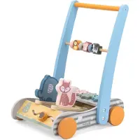 Vigatoys Lauflernwagen aus Holz mit Aktivitäten Viga Zoo