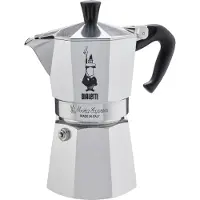 Bialetti Moka Express Espressokocher - Für Gas-/Elektroherd - Geeignet für 4 Tassen Silber