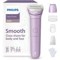 Philips SHAVER Series 8000 Lady BRL149/00 Kabelloser Rasierer, nass und trocken, Folienschaber, 1 Kopf/Köpfe, Lila, Anti-Rutsch-Griff, Batterie, Integrierte Batterie