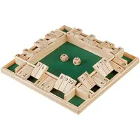 HOT Games Shut the Box – 4 Spieler – 29 x 29 x 4 cm – Holz