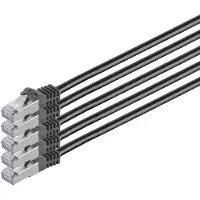 S-Conn S/CONN maximum connectivity 75513-W, 3 m, Cat7, S/FTP (S-STP), RJ-45, RJ-45, Schwarz