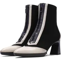 Hispanitas für Damen. BHI254186 Soho Lederstiefelette schwarz (40), 5 bis 8 cm, Reißverschluss, Lässig