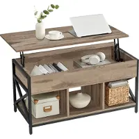 Vasagle Couchtisch, höhenverstellbarer Wohnzimmertisch, 50 x 100 x (46,5-62) cm