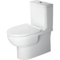 Duravit No.1 Stand-WC, rimless, für Kombination, 365x650mm, Abgang senkrecht/waagerecht/vario, 2182090000, Farbe: Weiß