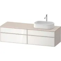Duravit Zencha Konsolenwaschtischunterbau, 1600x550mm, 2 Auszüge, 2 Schubkästen, 1 Ausschnitt rechts, ZE4824, ZE4824R64830000
