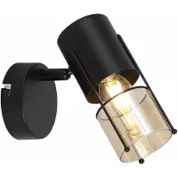 REALITY IMPORT Kinkiet Scottie, schwarz, 1xE14, 40W, Metall, Abmessungen: 15x12x8 cm, IP20, Marke: Reality