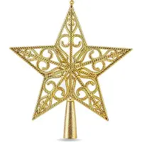OEM Goldene Weihnachtsbaumkugel - Goldene Weihnachtsbaumtopper - Dekoration, 15 cm