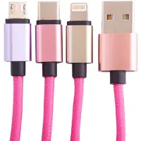 Squishmallows Ladekabel 1,2 m Lola 3in1 USB-C/Micro/Lightning