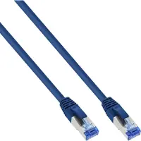 InLine Patchkabel, S/FTP (PiMf), Cat.6A, halogenfrei, blau, 10m, 10 m, Cat6a, S/FTP (S-STP), RJ-45, RJ-45, Blau