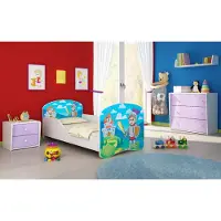 ACMA I Jugendbett Kinderbett Junior-Bett Komplett-Set mit Matratze Lattenrost Weiß 32 Ritter 140x70