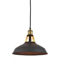 Azzardo Pendelleuchte New Axel Rost-Optik Braun höhenverstellbar Ø 31 x 150 cm
