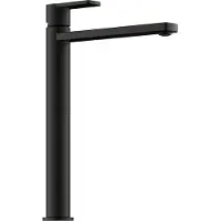 NABER LINEA Glam 2 Bad, Waschtischarmatur, schwarz matt, Hochdruck