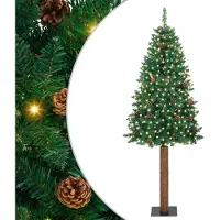 vidaXL Schlanker Weihnachtsbaum Grün 180 cm