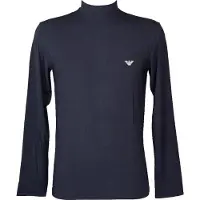 Giorgio Armani EMPORIO Herren-Rollkragenpullover, lange Ärmel, halber Kragen unter Jacke, weiches Modal, Artikel 112009 3F511, EUR L - CN 175/96A - BR G - MX G, Modal 90%,Elasthan 10%