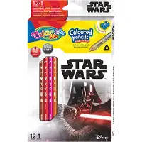 Patio Star Wars Colorino dreieckige Bleistifte 13 Farben Anspitzer